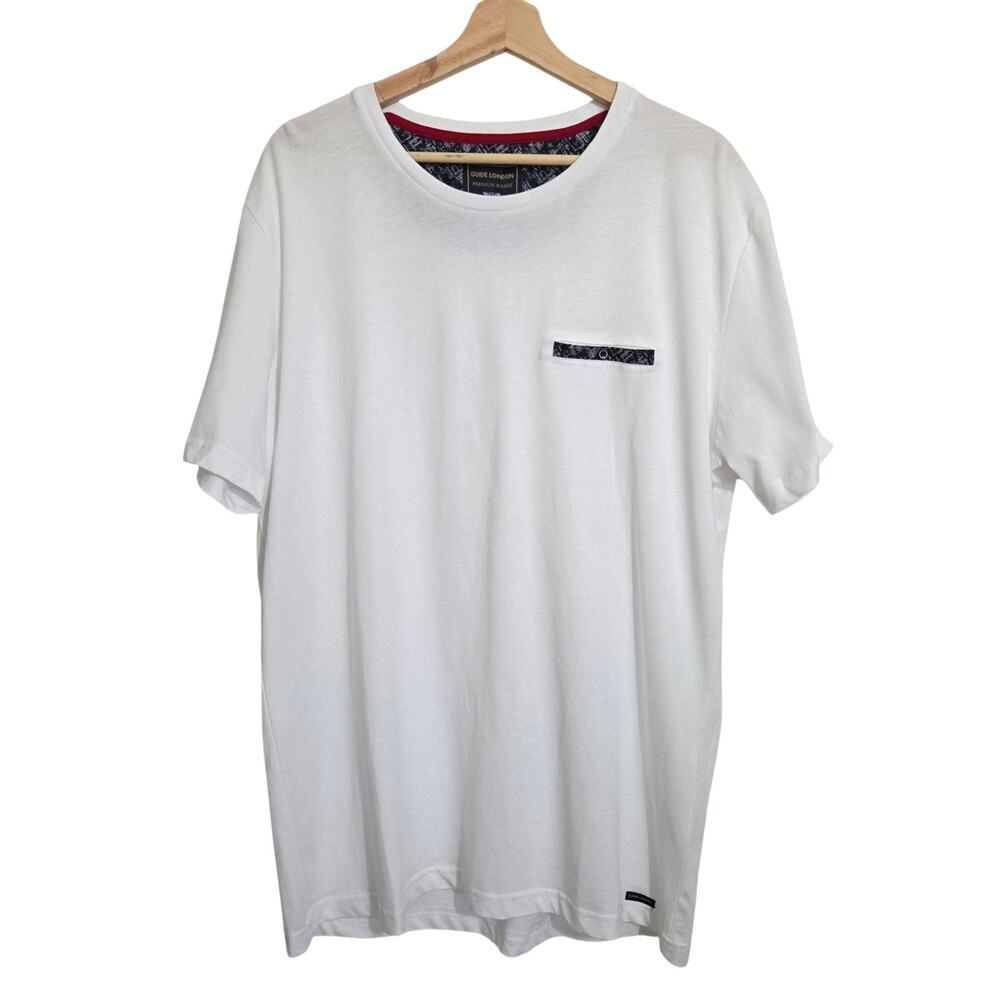 Guide London Premium Range Contrast Pattern Chest Pocket British T-shirt XL